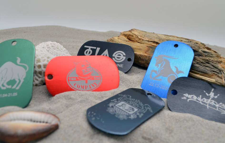 Aplusashop Hundemarke Personalisiert - Edelstahl Gravur Mit Silikonring Für Halsband