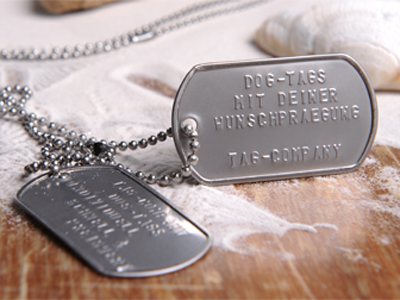 DOG TAG, PAAR, Edelstahl (original)