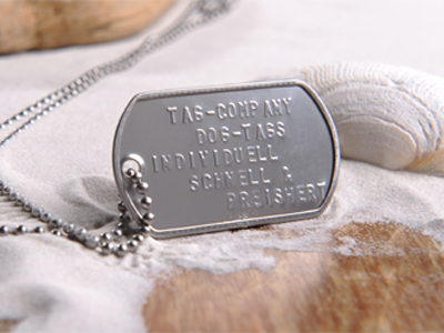 DOG TAG, EINZELN, Edelstahl (original)