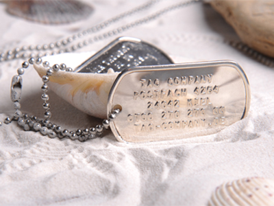 DOG TAG, PAAR, 925er Silber